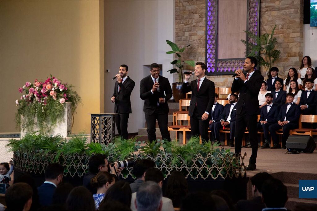 El cuarteto Arautos do Rei estuvo presente en toda la semana en los momentos de la ofrenda musical.